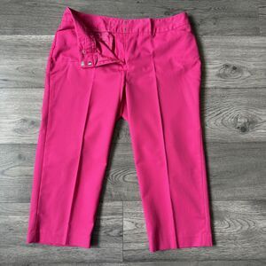 Rafaella Women’s Curvy Stretch Fabric Casual Hot Pink Capri Pants - Size 12